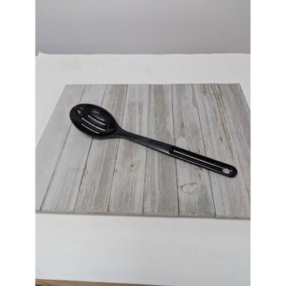 Tupperware #1 Serving Slotted Spoon Black 12" Utensil Kitchen #1815 - Picture 1 of 7